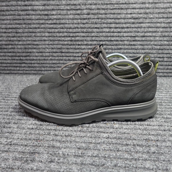 Ecco Shoes Mens 10 Gray Black CS20 Hybrid Perforated Tie Sneaker main image 7